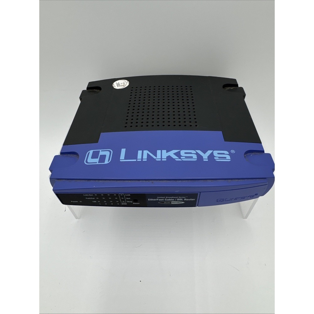 Linksys BEFSR41 EtherFast Cable DSL Router 4-Port 10/100 Switch Blue Black